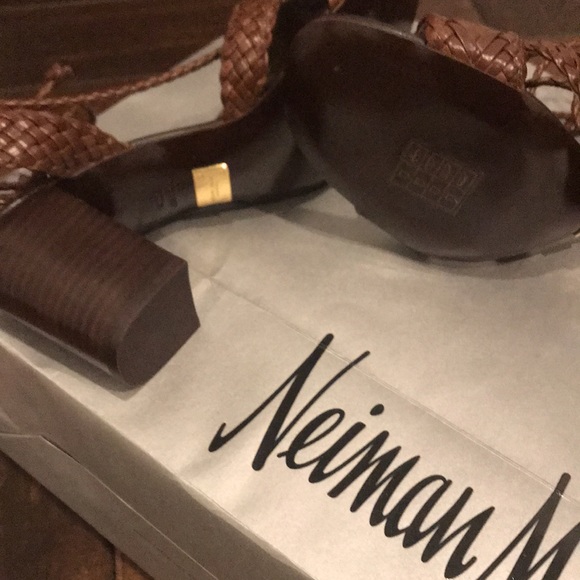 Michael Kors Collection Lace up Leather Sandals, Chocolate, Suze 40 1/2 - Picture 6 of 11